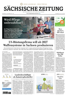 Cover of Sachsische Zeitung (Gorlitz & Niesky)
