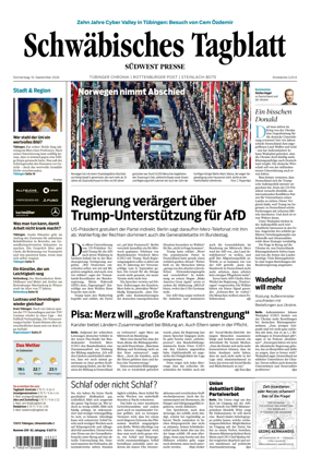 Cover of Schwabisches Tagblatt - Tubinger Chronik