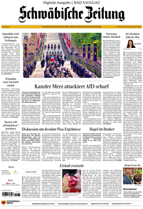 Cover of Schwabische Zeitung (Bad Saulgau)