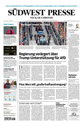 Cover of SUDWEST PRESSE - Neckar-Chronik