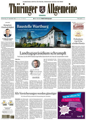 Cover of Thuringer Allgemeine (Sommerda)