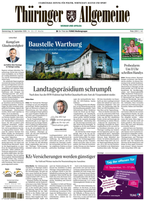 Cover of Thuringer Allgemeine (Weimar)