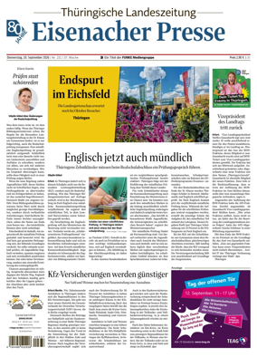 Cover of Thuringische Landeszeitung (Eisenach)
