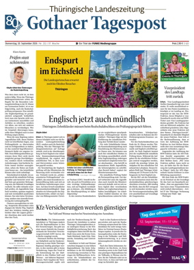 Cover of Thuringische Landeszeitung (Gotha)