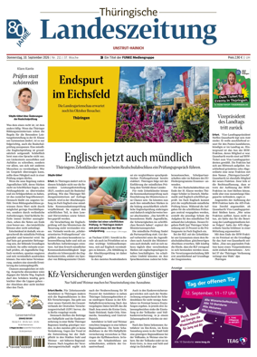 Cover of Thuringische Landeszeitung (Unstrut-Hainich-Kreis)