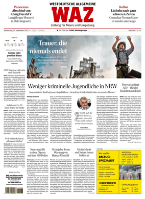 Cover of Westdeutsche Allgemeine Zeitung (Moers)