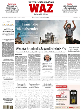Cover of Westdeutsche Allgemeine Zeitung (Witten)
