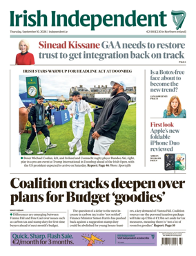 Cover of Irish Independent
