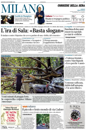 Cover of Corriere della Sera (Milano)
