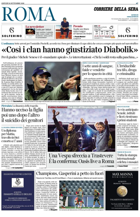 Cover of Corriere della Sera (Roma)