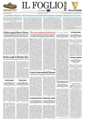 Cover of Il Foglio Quotidiano