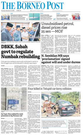 Cover of The Borneo Post (Sabah)