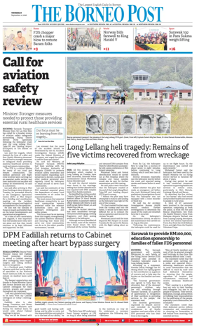 Cover of The Borneo Post (Sarawak)