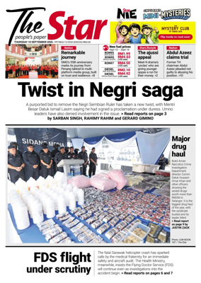 Cover of The Star Malaysia