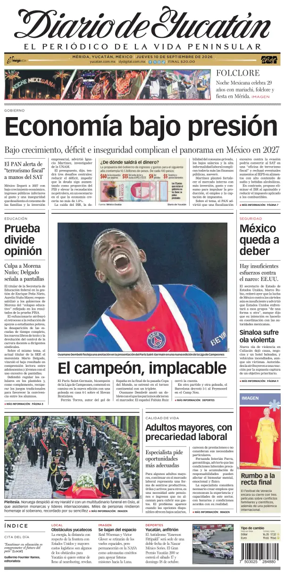 Cover of Diario de Yucatan
