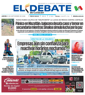 Cover of El Debate de Culiacan