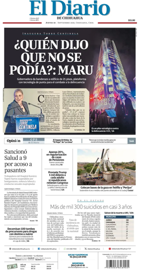 Cover of El Diario de Chihuahua