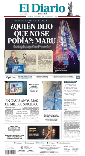 Cover of El Diario de Juarez