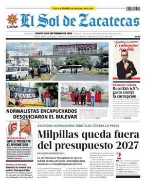 Cover of El Sol de Zacatecas