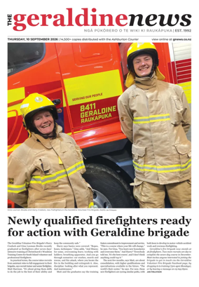 Cover of The Geraldine News