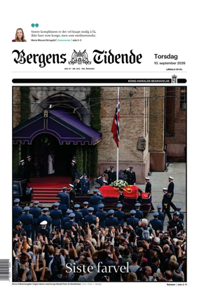 Cover of Bergens Tidende