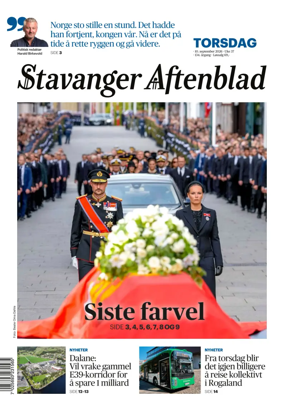 Cover of Stavanger Aftenblad