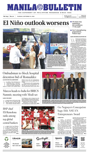 Cover of Manila Bulletin