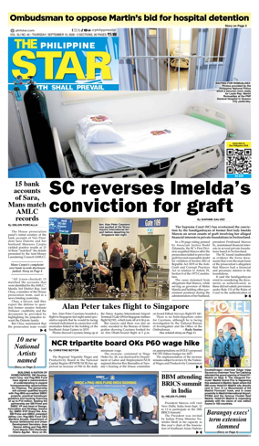 Cover of The Philippine Star