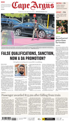 Cover of Cape Argus