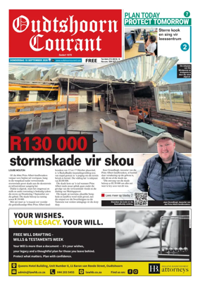 Cover of Oudtshoorn Courant