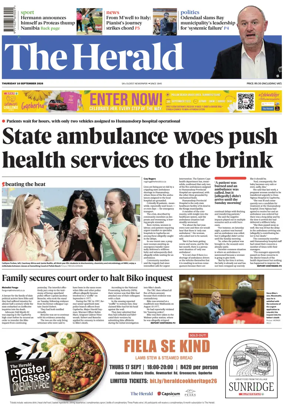 Cover of The Herald (South Africa)
