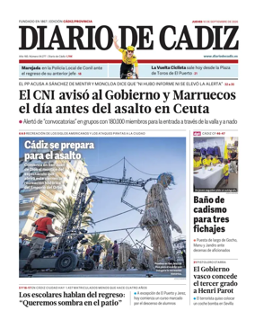Cover of Diario de Cadiz