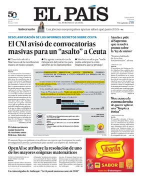 Cover of El Pais Madrid