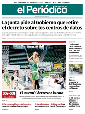 Cover of El Periodico Extremadura