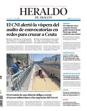 Cover of Heraldo de Aragon