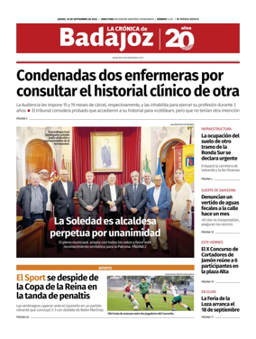 Cover of La Cronica de Badajoz BE