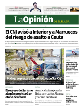 Cover of La Opinion de Malaga