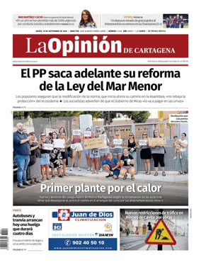 Cover of La Opinion de Murcia (Cartagena)