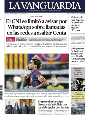 Cover of La Vanguardia (1st Edition)