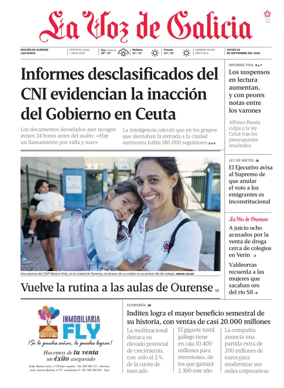 Cover of La Voz de Galicia (Ourense)