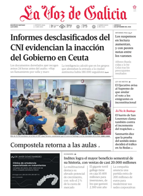 Cover of La Voz de Galicia (Santiago)