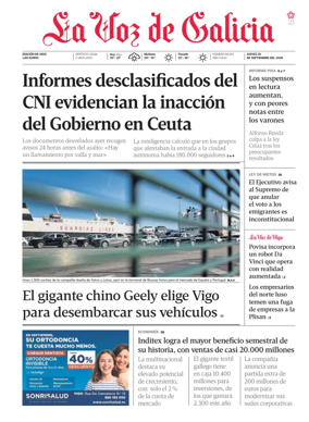 Cover of La Voz de Galicia (Vigo)
