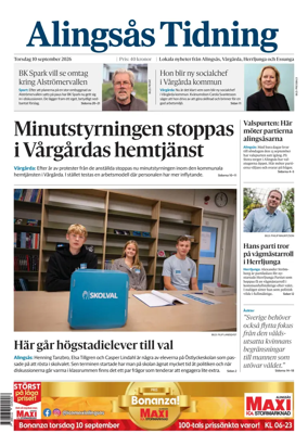 Cover of Alingsas Tidning
