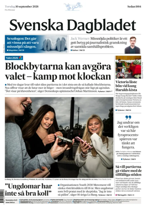 Cover of Svenska Dagbladet