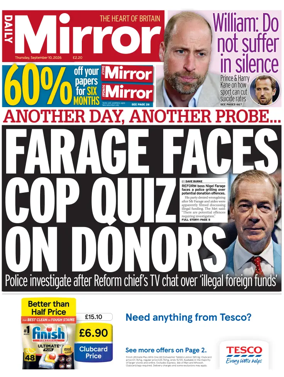 Cover of Daily Mirror