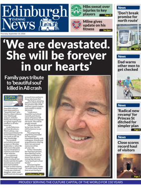 Cover of Edinburgh Evening News