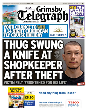 Cover of Grimsby Telegraph