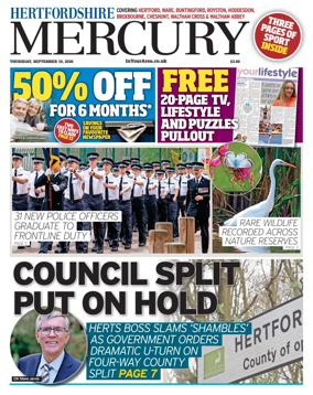 Cover of Hertfordshire Mercury