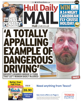 Cover of Hull Daily Mail