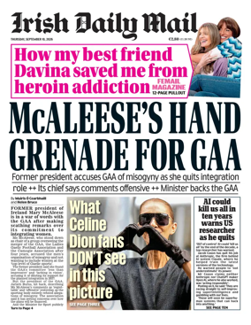Cover of Irish Daily Mail